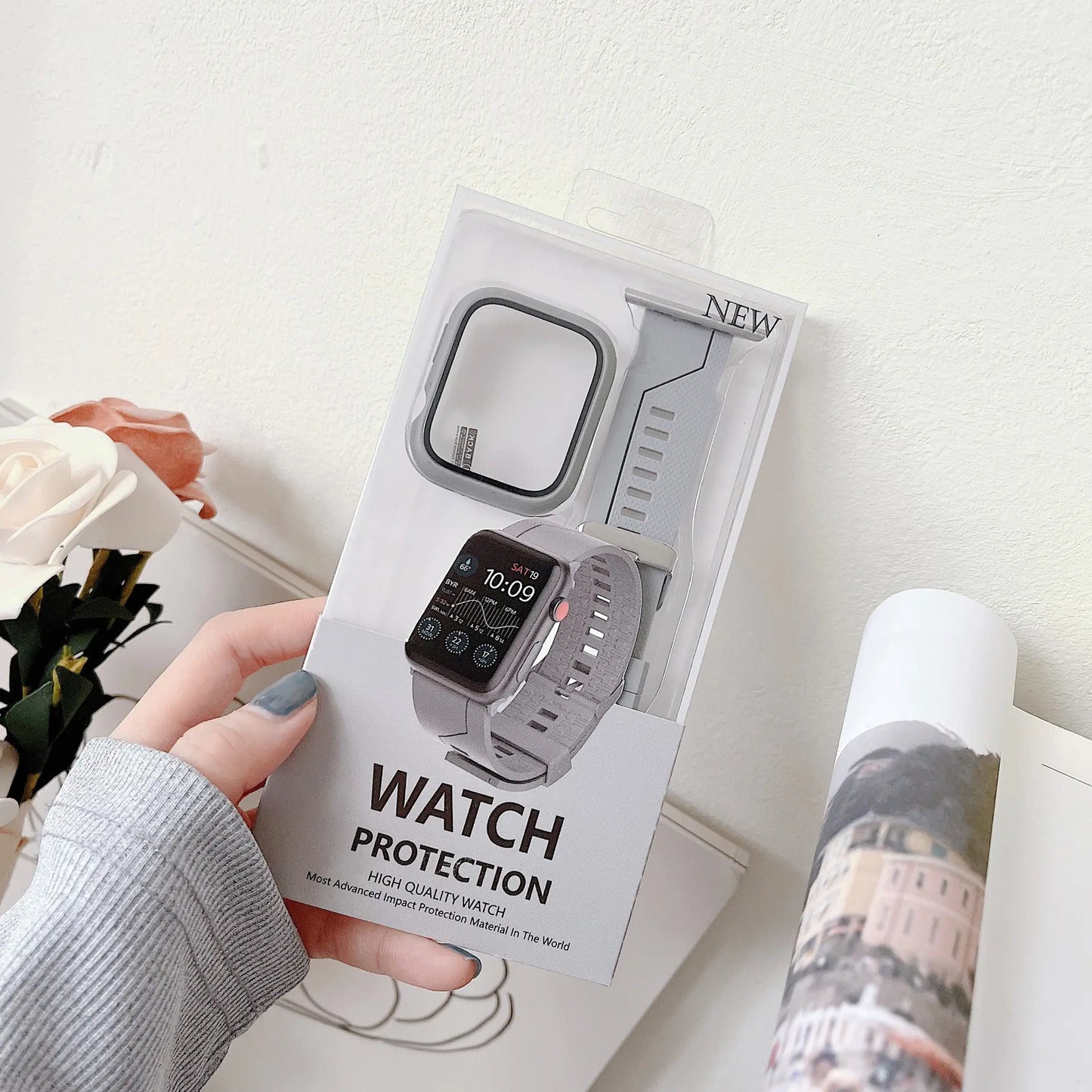Silicone Strap Watch Case Set