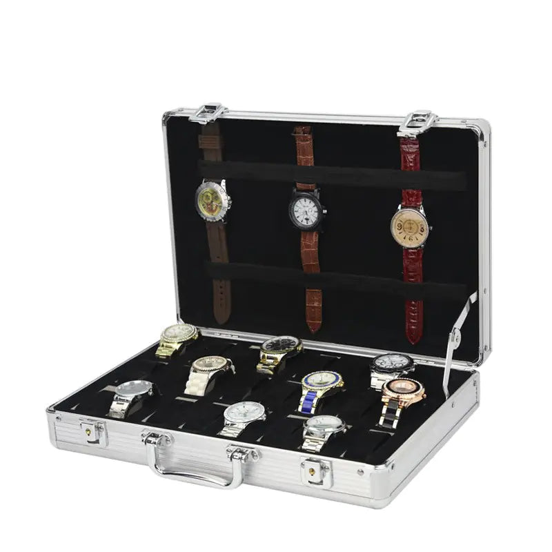 Aluminum Alloy Watch Box for 24 Watches Display