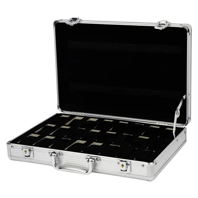 Aluminum Alloy Watch Box for 24 Watches Display
